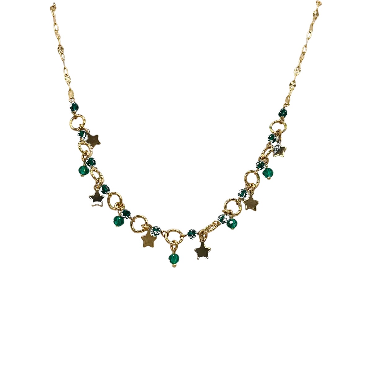 Collar estrella circos verdes