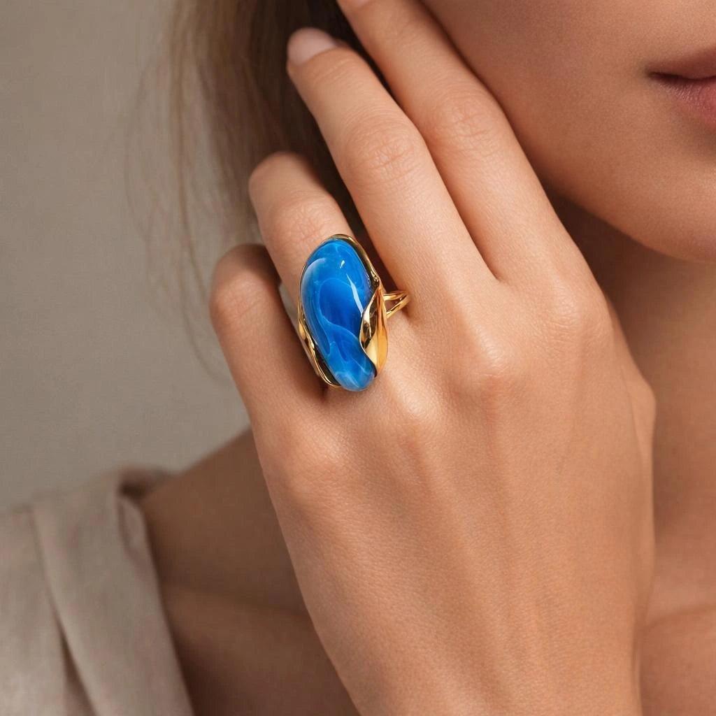 Anillo acero color