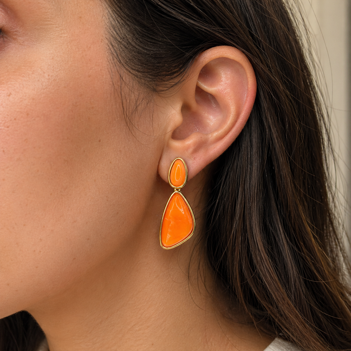 Pendientes acero 2 partes
