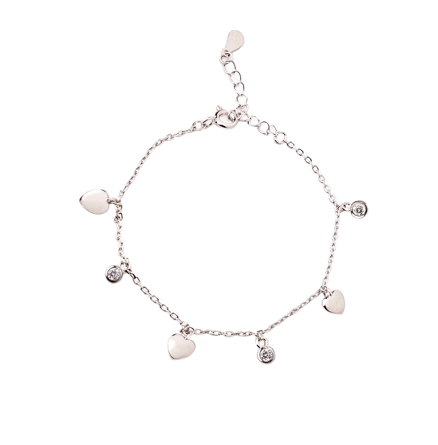 Pulsera love con corazones y circos