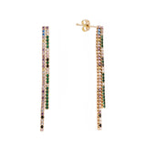 Pendientes Gajos Goldie con circos de colores