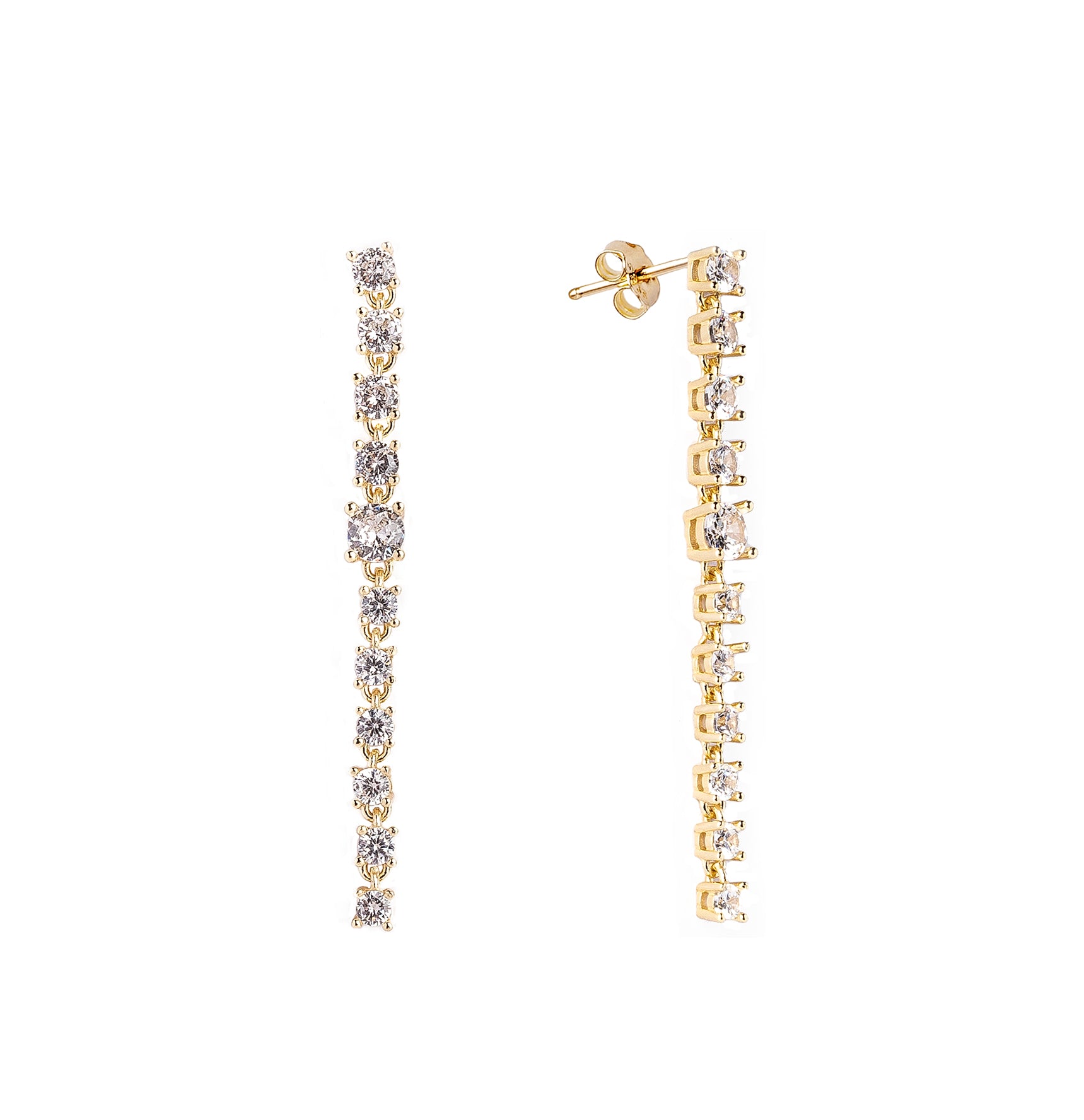 Party goldie earrings with circus motifs