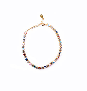 Pulsera Talisman Ojo Turco con circos