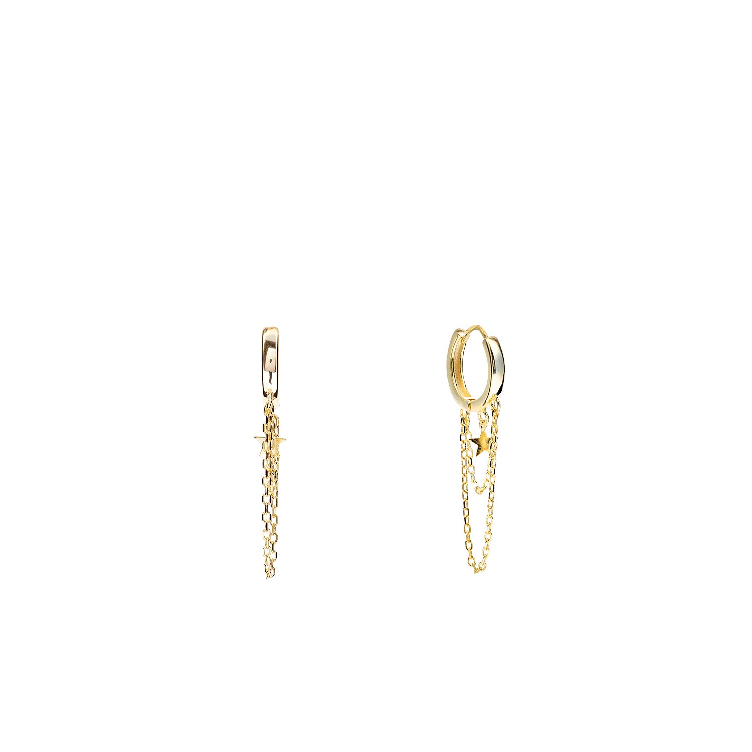 Aros con doble cadena y estrella