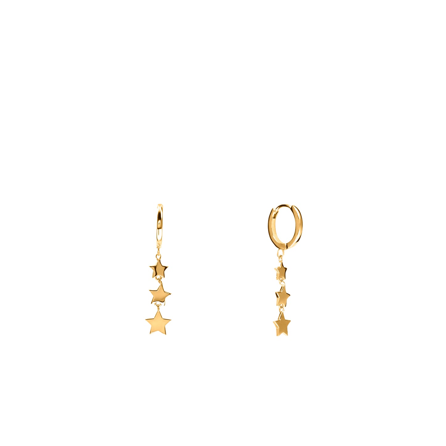 Aros goldie Chic con 3 estrellas