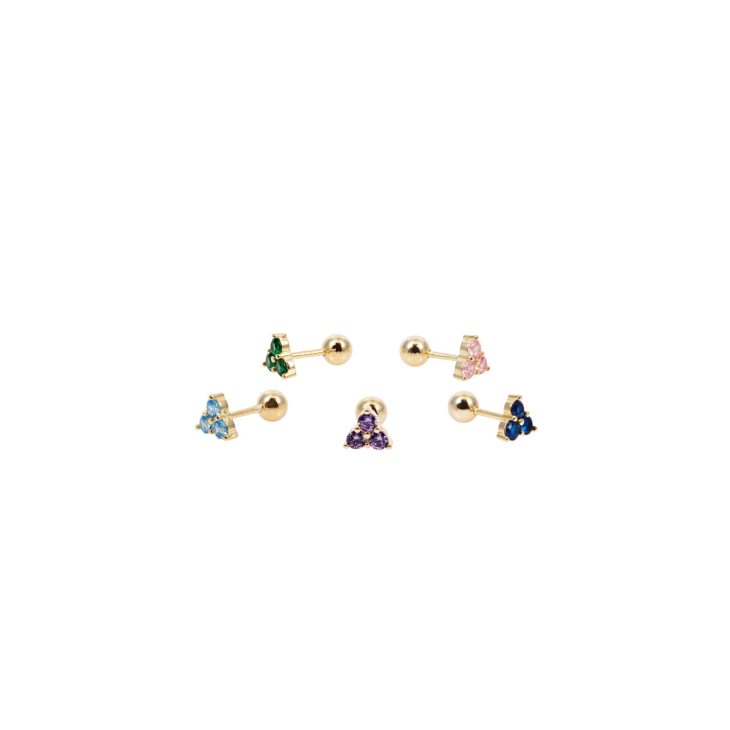 Piercing goldie multicolor círculos