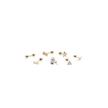 Piercing goldie vários círculos