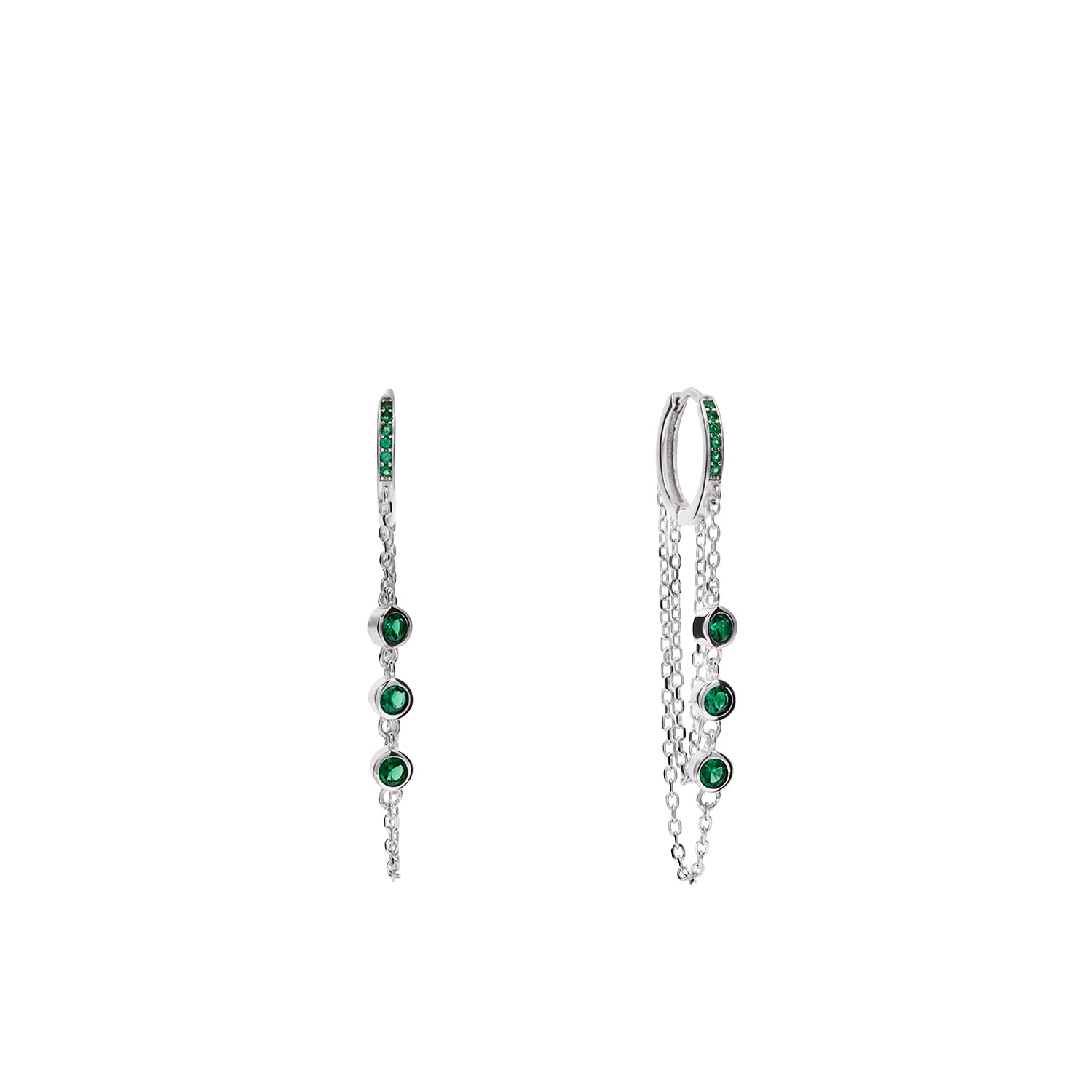 Aros con doble cadena y circos verdes