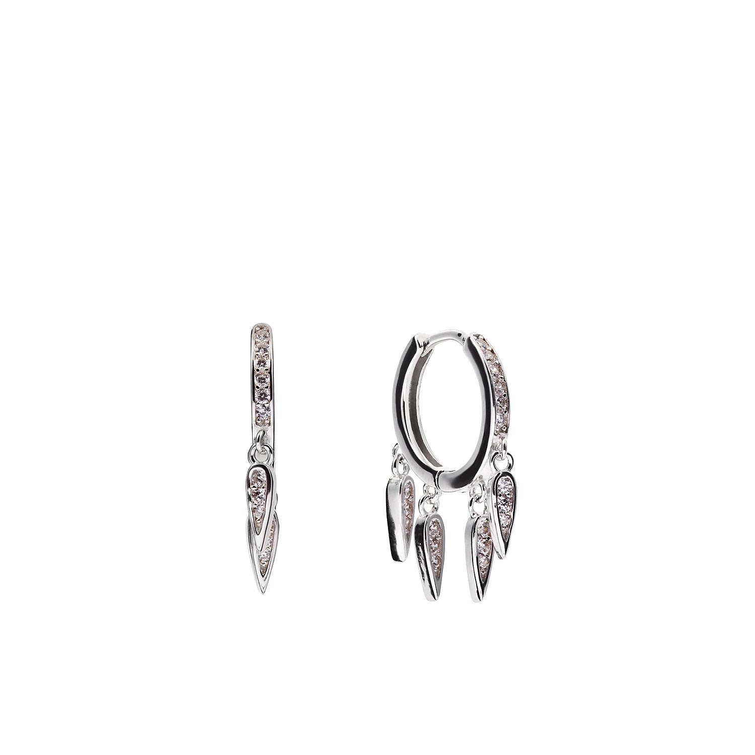 Argolas com 4 gotas de zircões