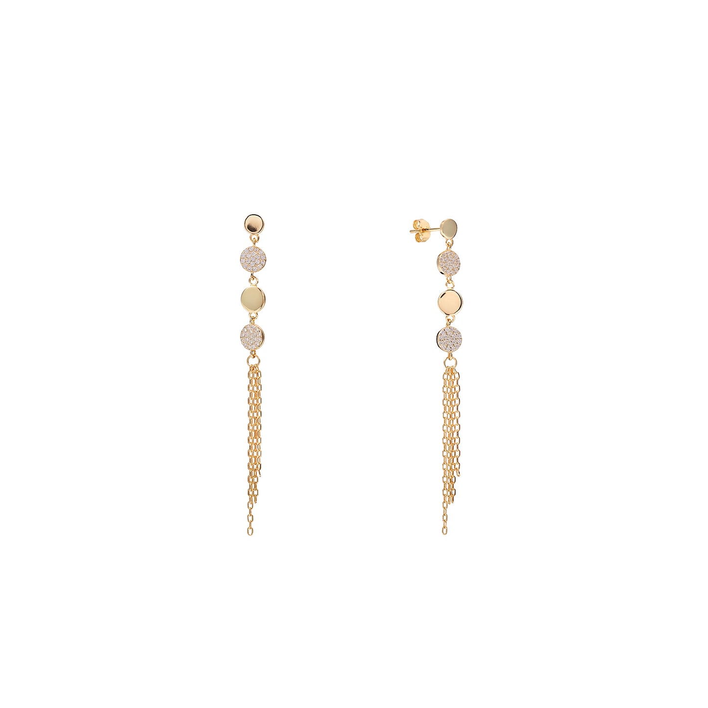 Pendientes Fiesta goldie con dots circos e hilos