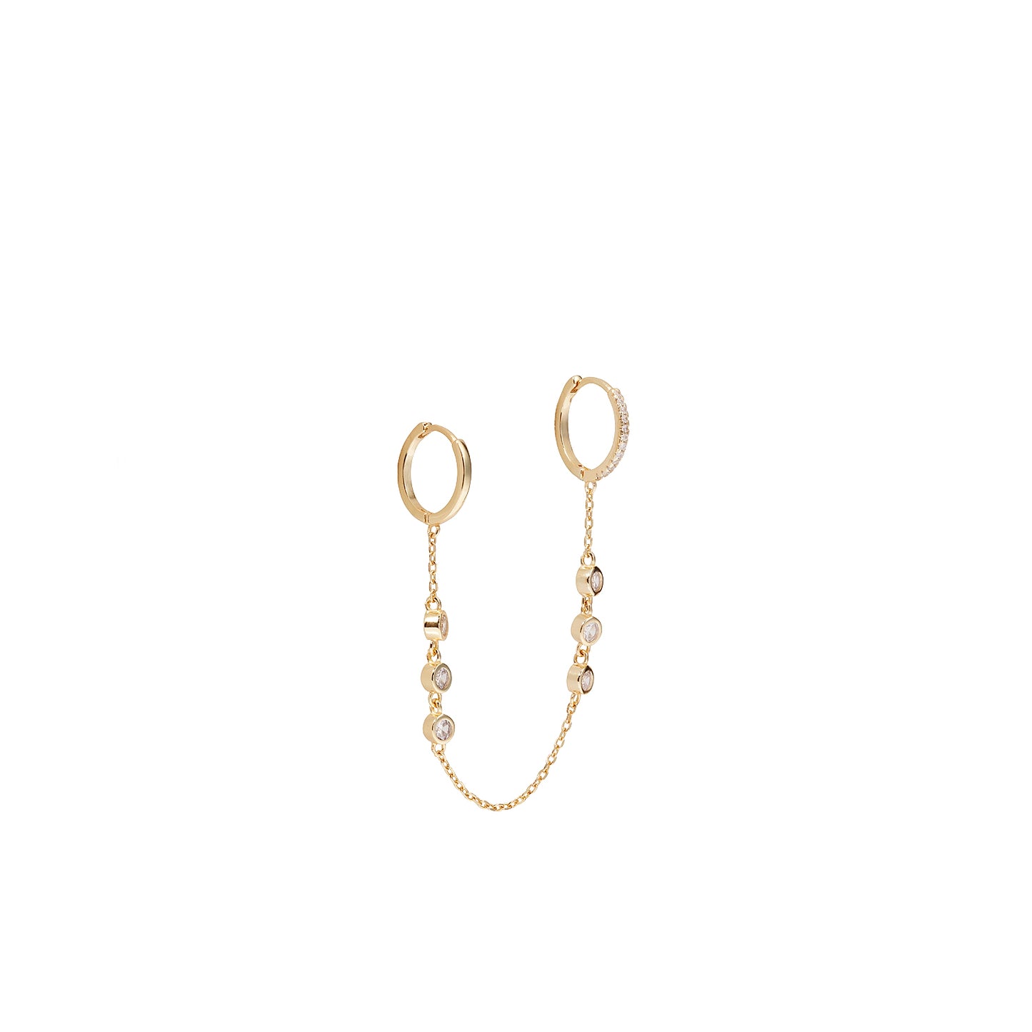 Earcuff goldie con cadena y circos