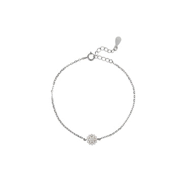 Pulseira com flor de zircónias